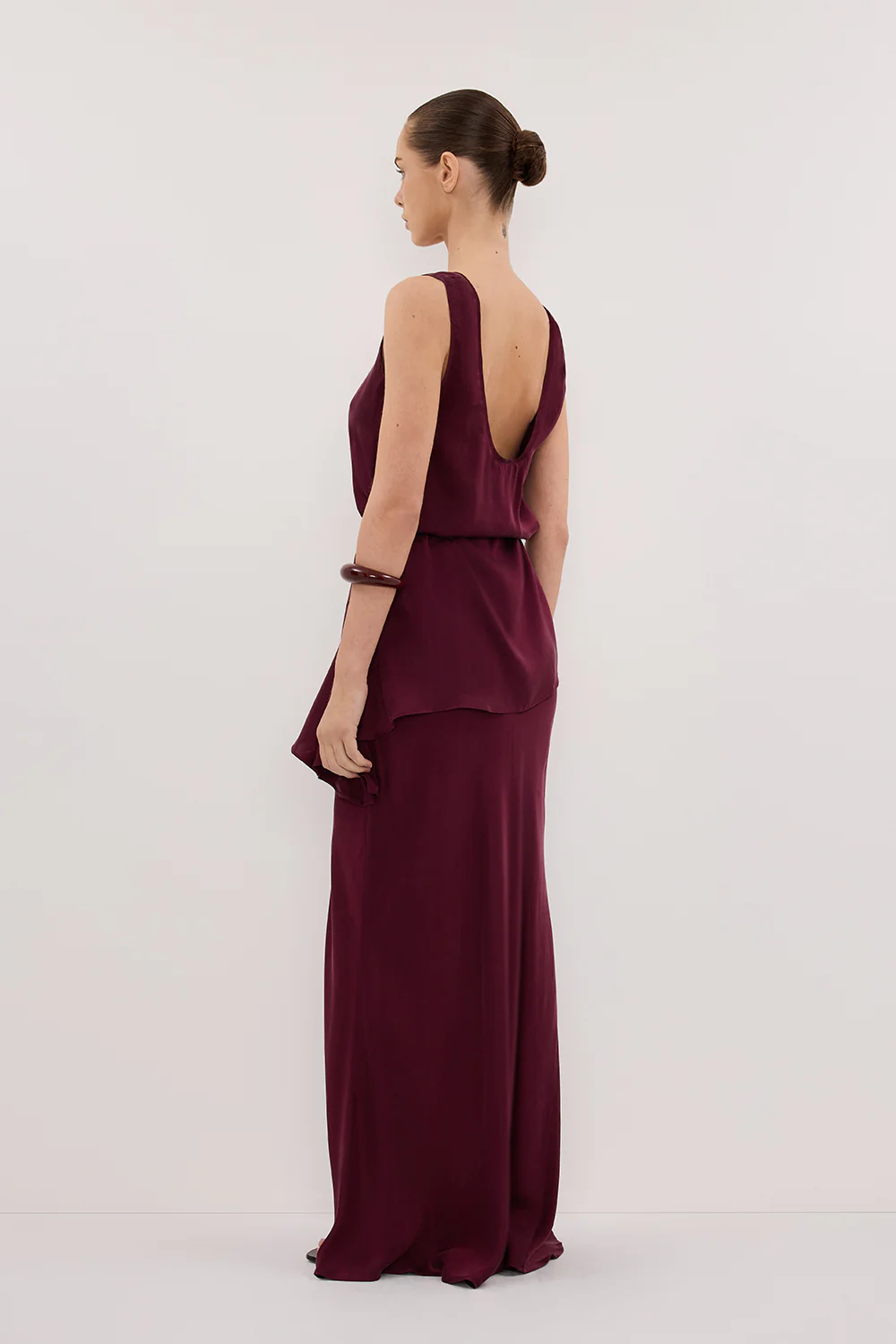 LETTIE MERLOT SILK CAMI TOP - Yukikoi