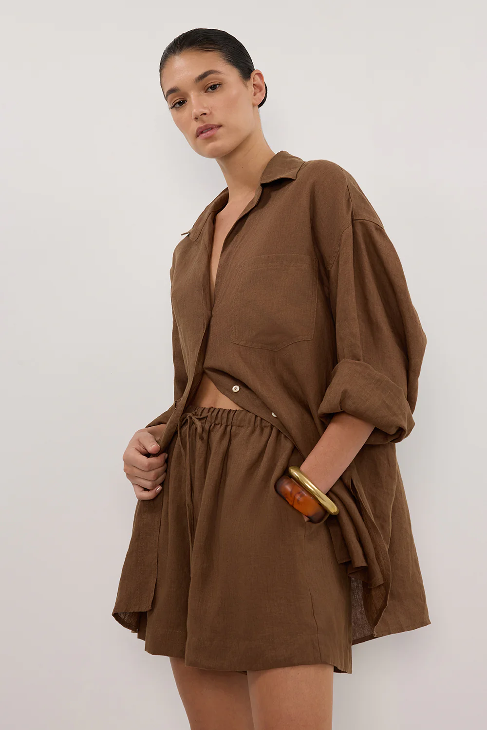 LUNE FONDANT LINEN SHORT - Yukikoi