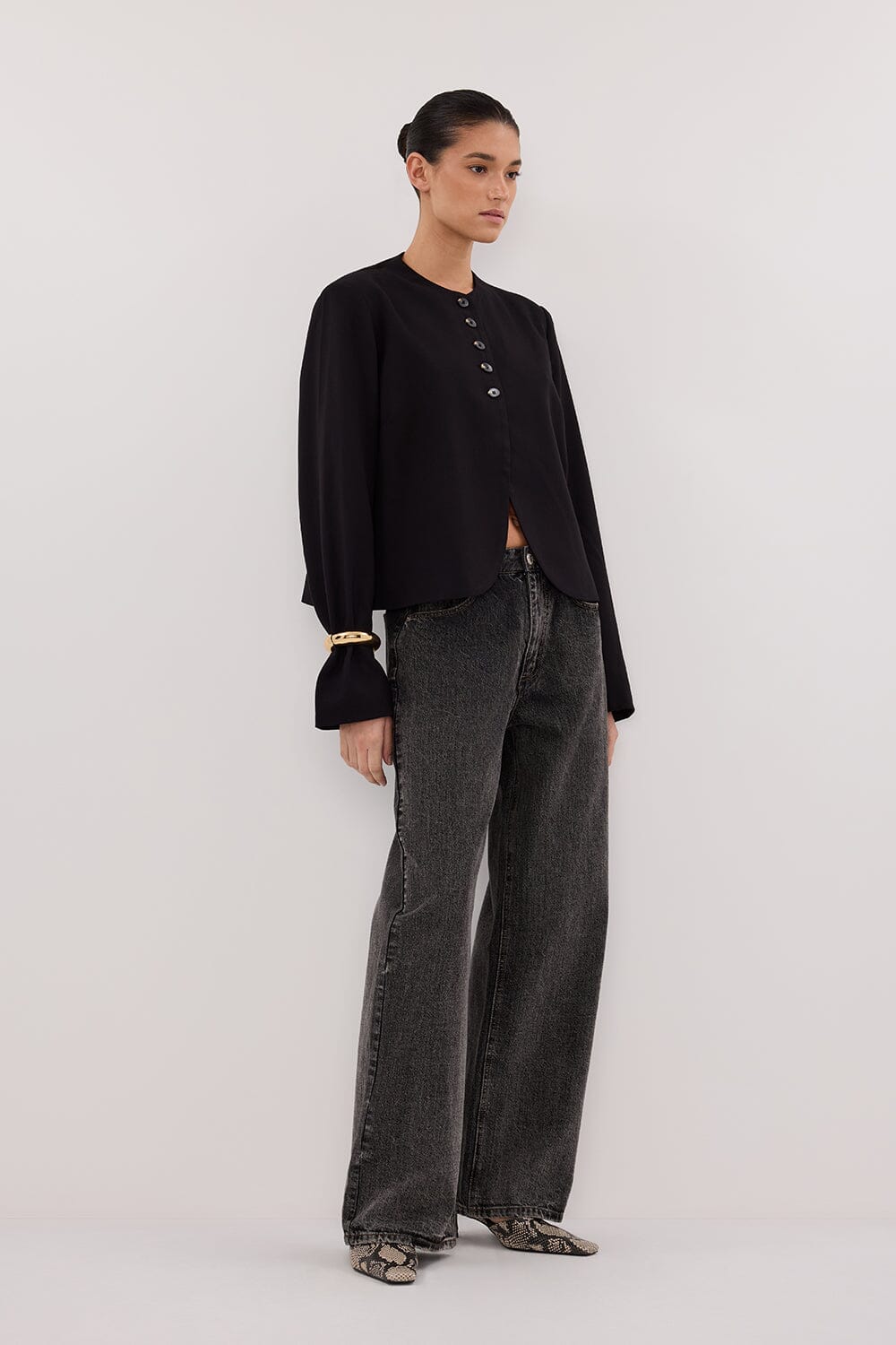 REAGAN 2.0 WASHED BLACK SLOUCHY JEAN - Yukikoi