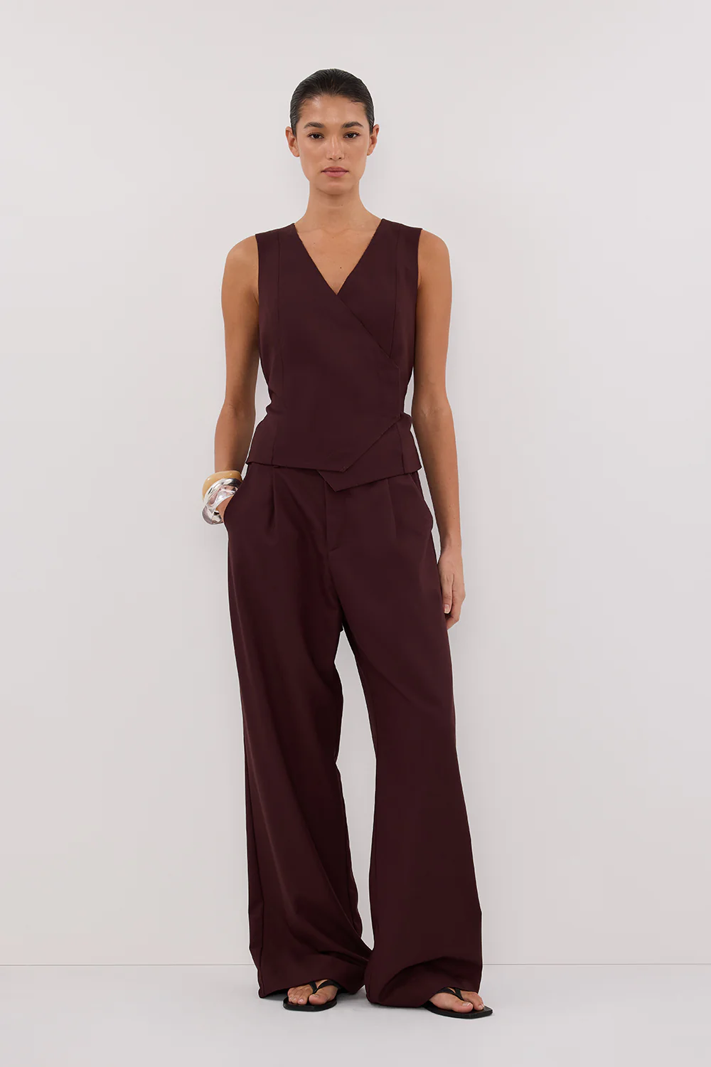 CAMILLA WALNUT ASYM TOP - Yukikoi