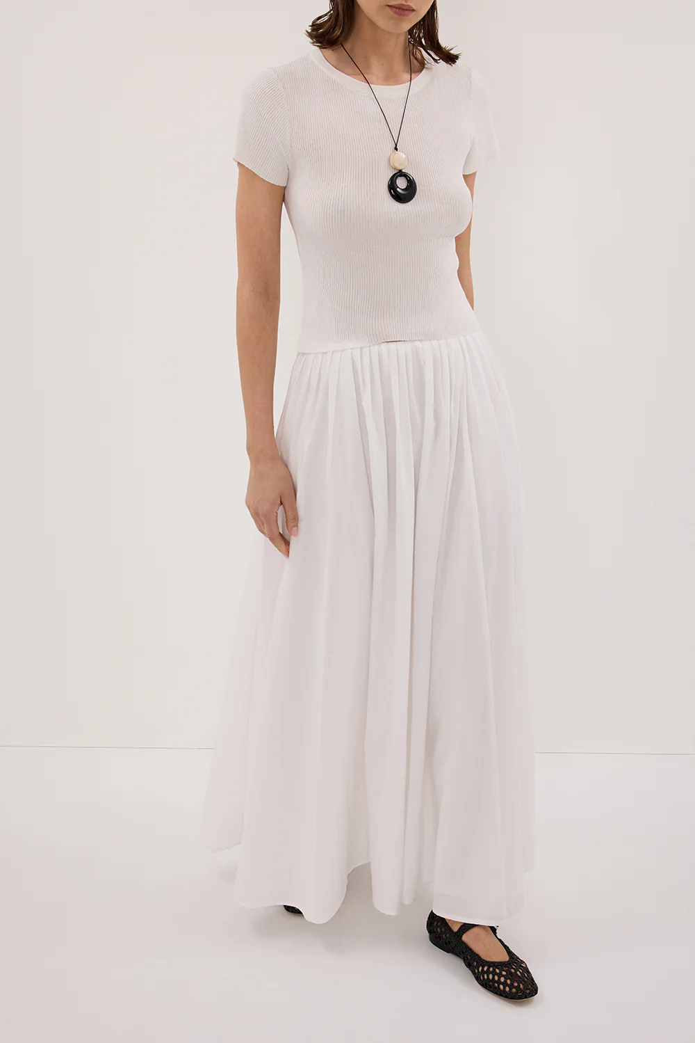 MARINA OFF WHITE MIDI SKIRT - Yukikoi