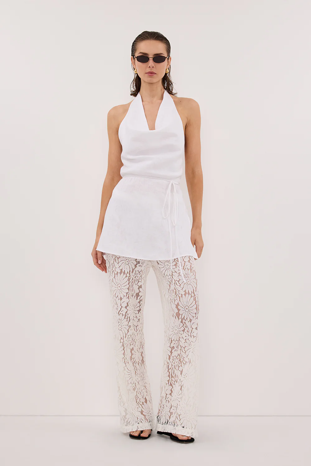 WILMA WHITE LACE PANT - Yukikoi