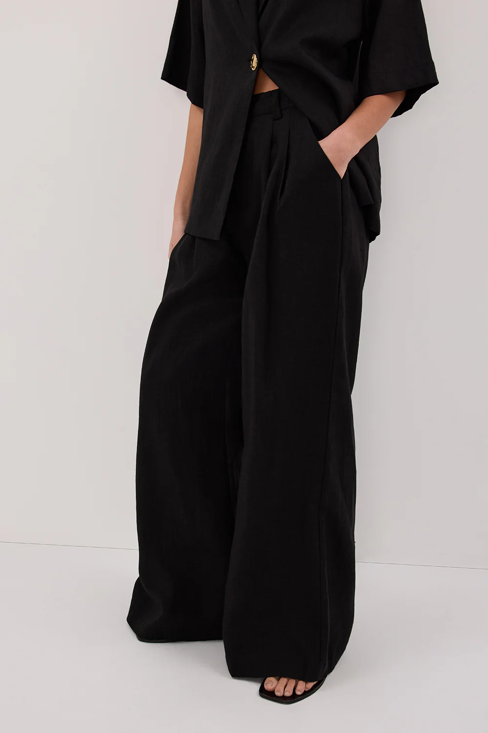 HOLDEN BLACK LINEN PANT - Yukikoi