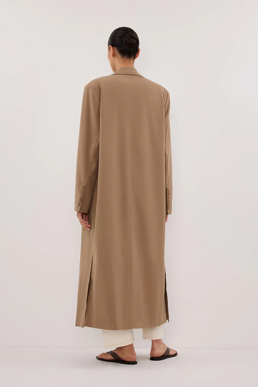 CELINA TAN WOOL BLEND COAT - Yukikoi