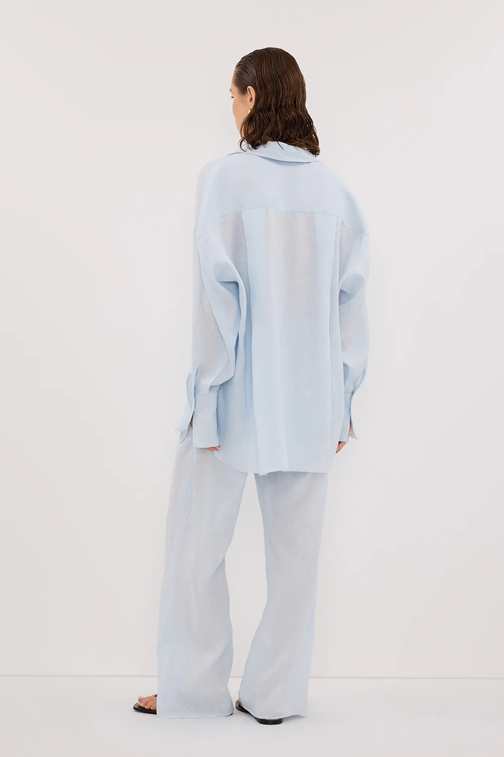 ELLIS ICE BLUE LINEN PANT - Yukikoi