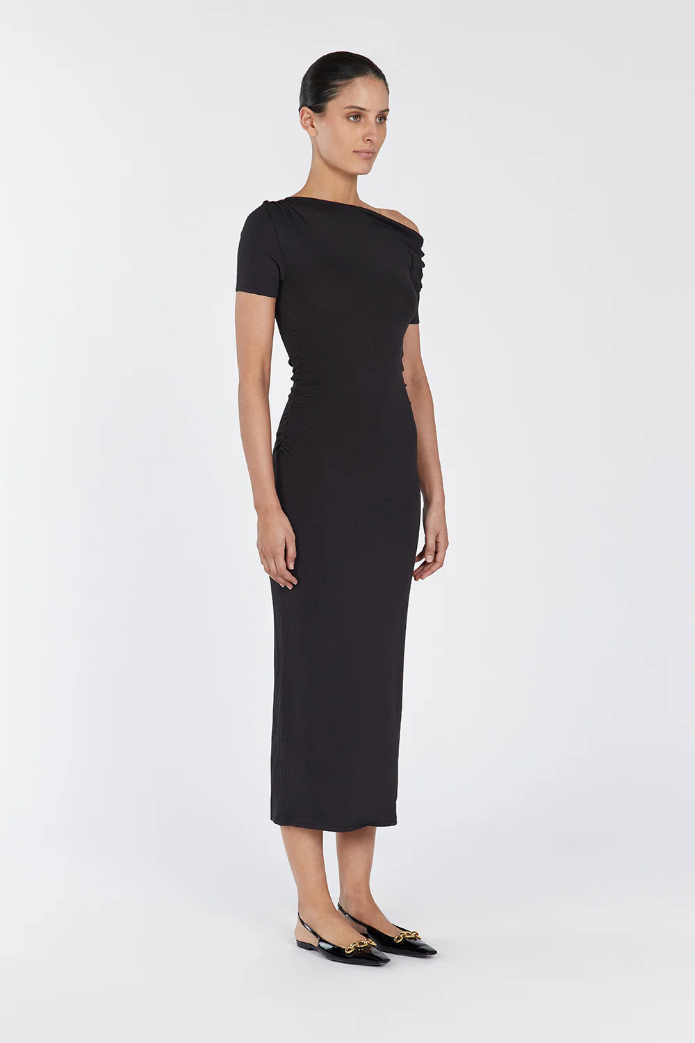 ENZO BITTER CHOC MIDI DRESS - Yukikoi