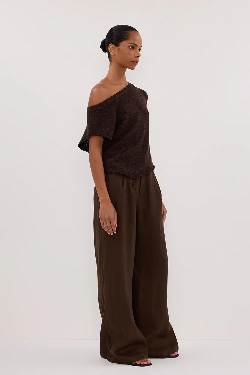 HOLDEN BITTER CHOC LINEN PANT - Yukikoi