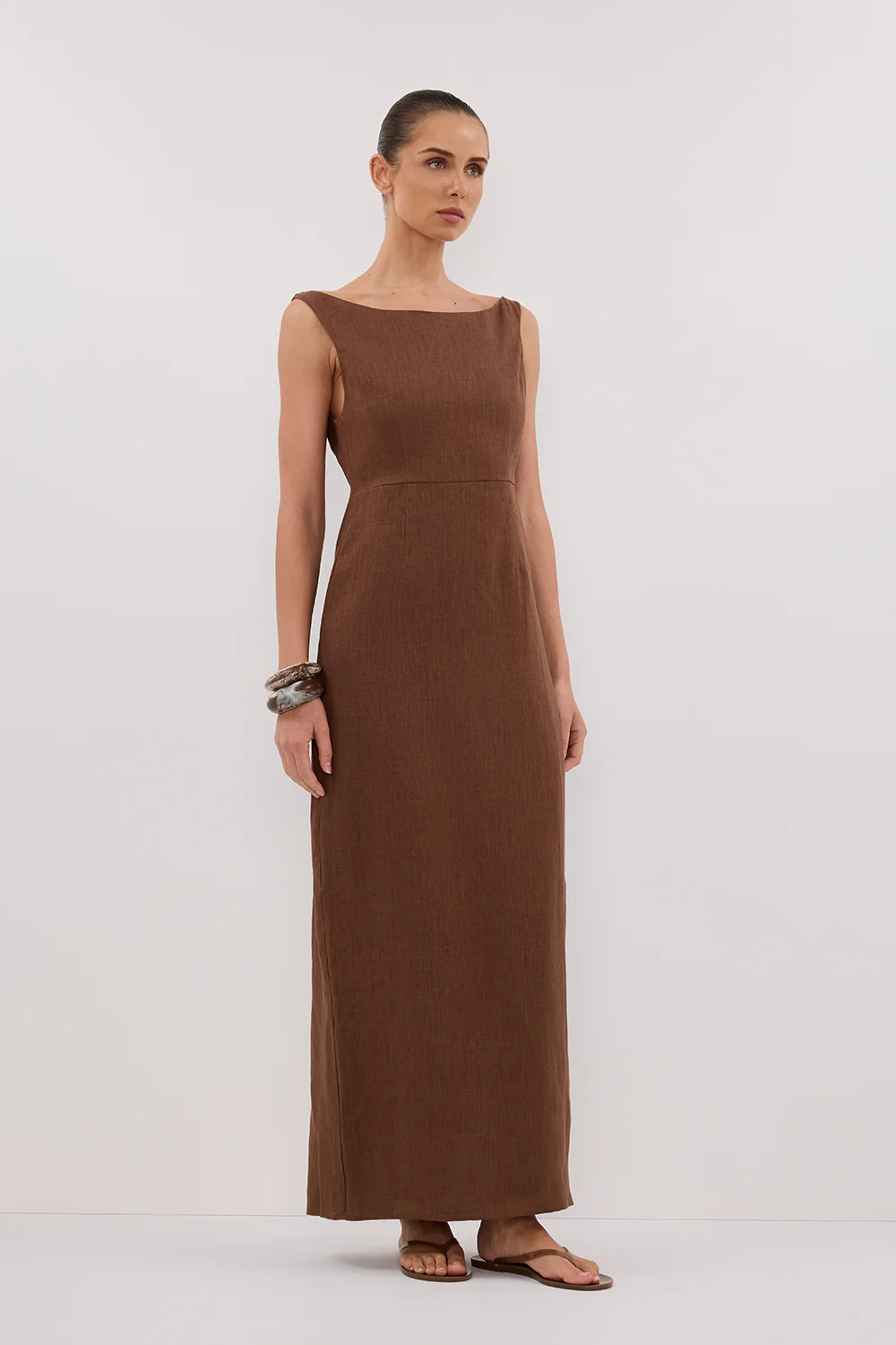 JULE FONDANT LINEN MIDI DRESS - Yukikoi