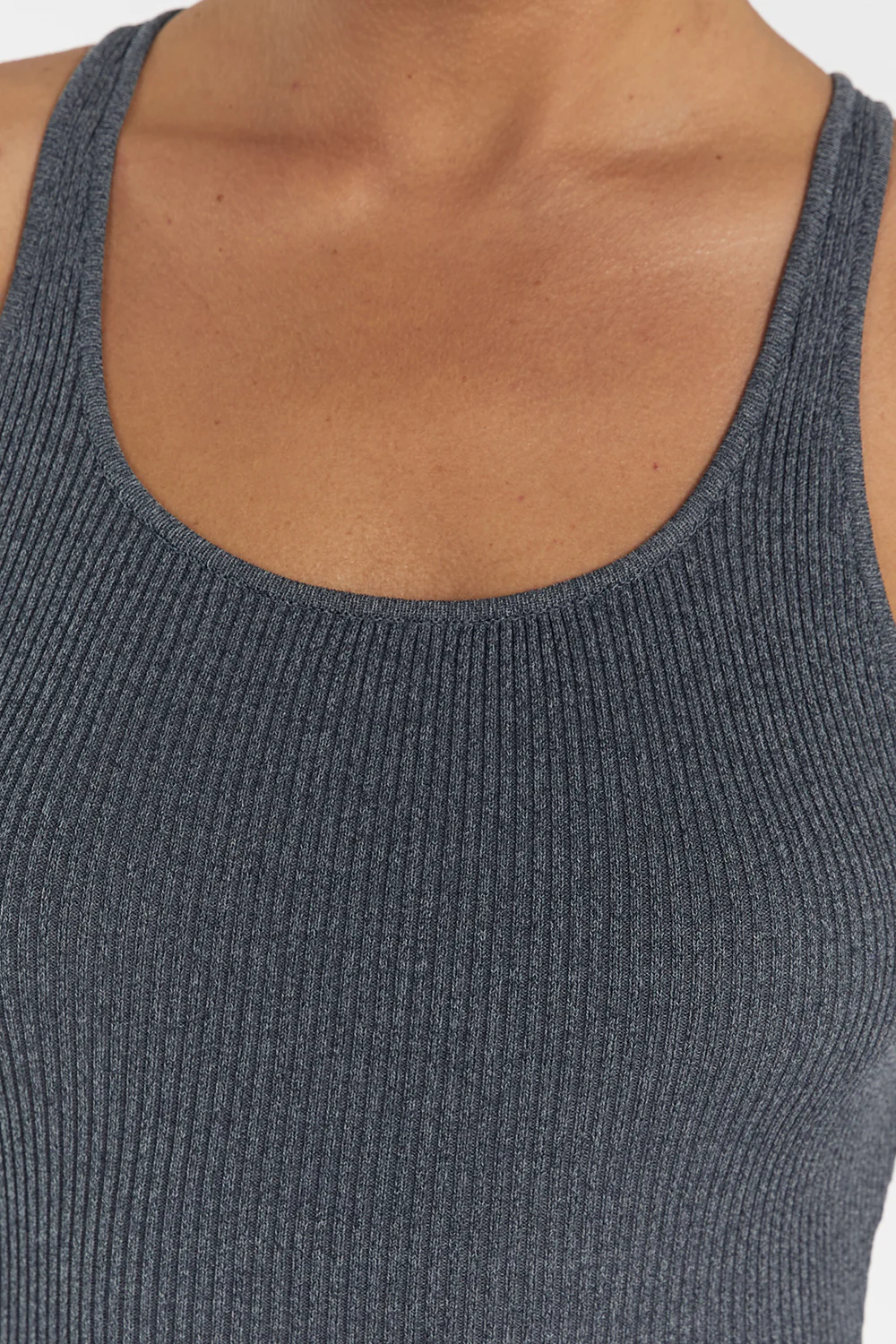 ZION DARK GREY MARLE KNIT MIDI DRESS - Yukikoi