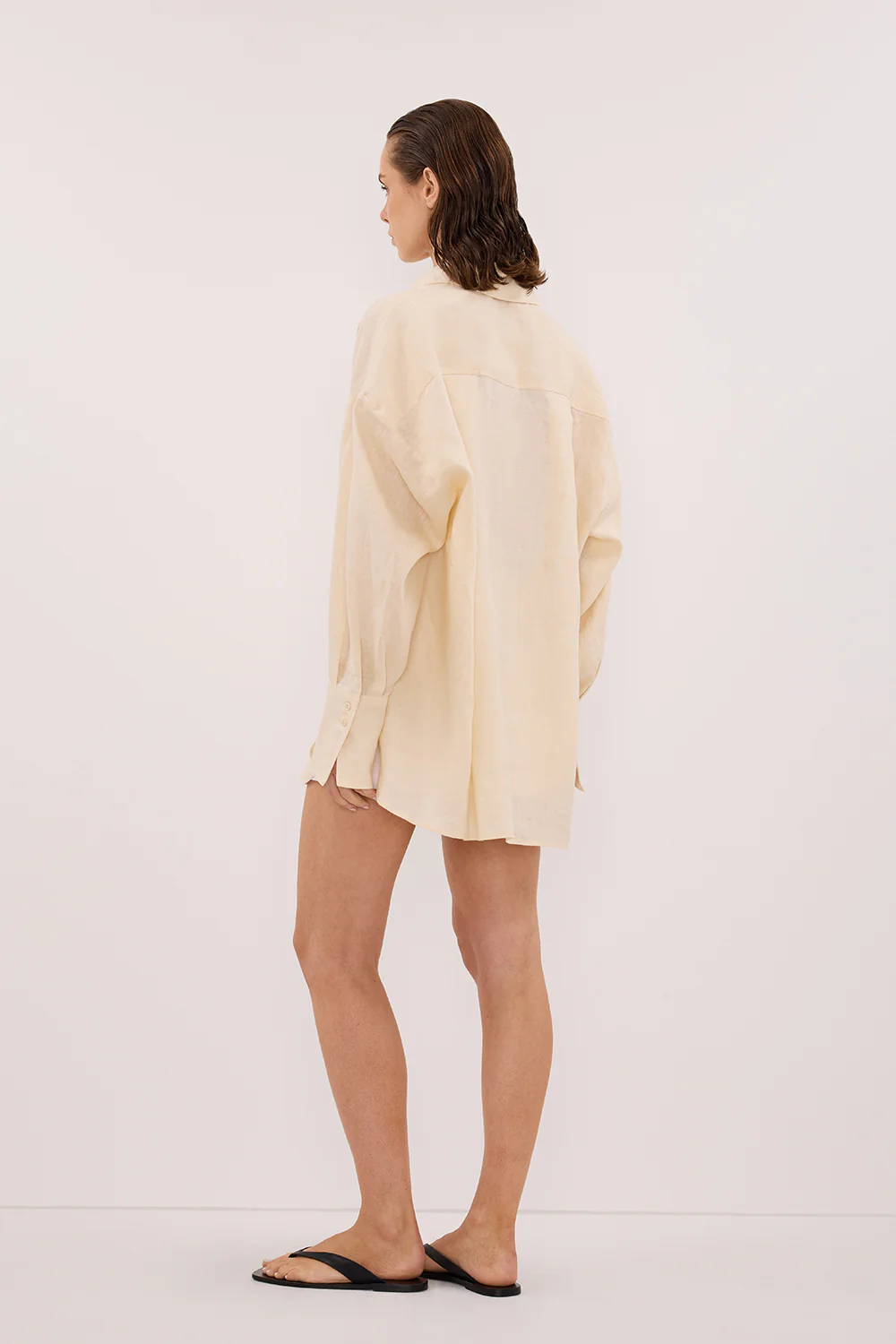 ELLIS SANDSTONE LONG SLEEVE LINEN SHIRT - Yukikoi