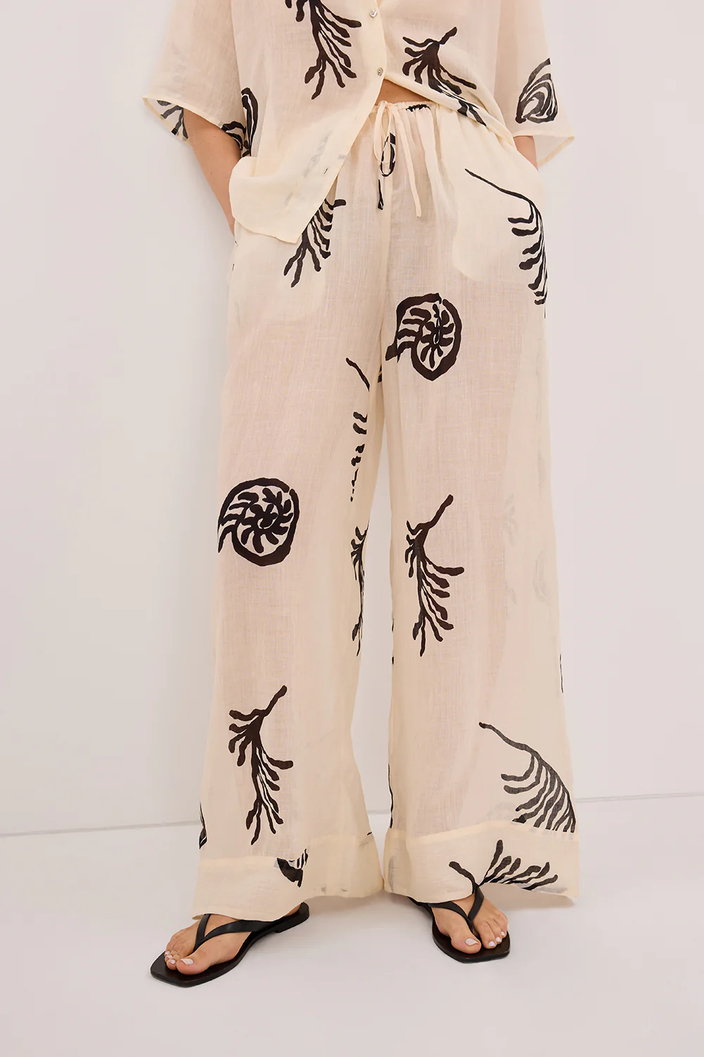 POSITANO SANDSTONE RAMIE PANT - Yukikoi