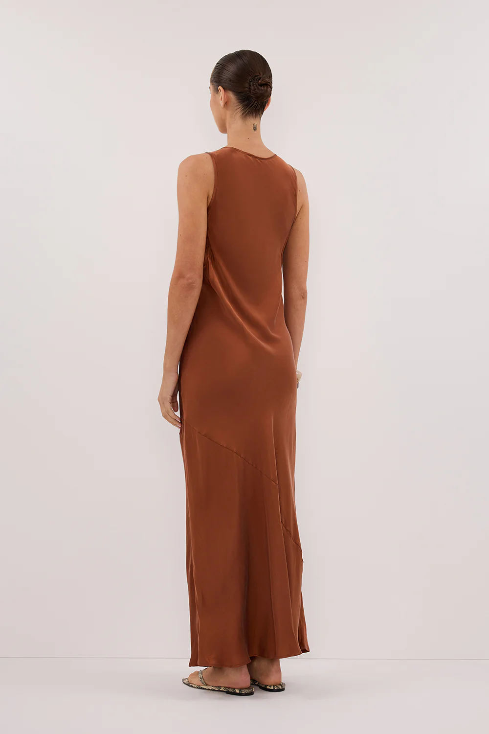 DARCY RUST SILK MAXI DRESS - Yukikoi