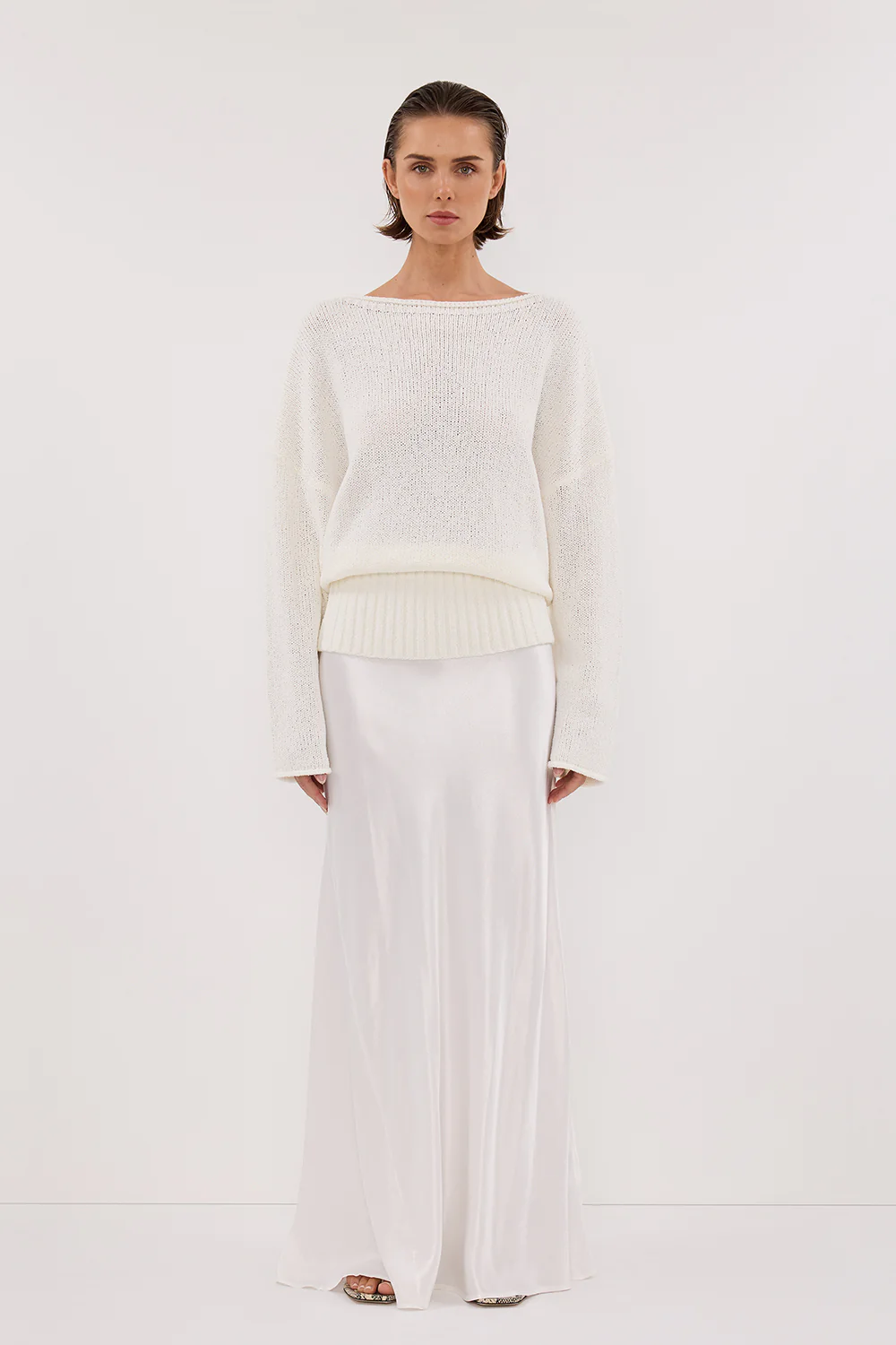 JULES WHITE LONG SLEEVE KNIT TOP - Yukikoi