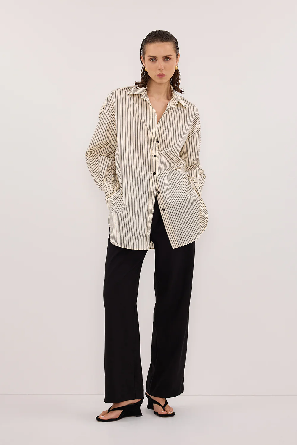 SABLE CREAM SILK BLEND SHIRT - Yukikoi