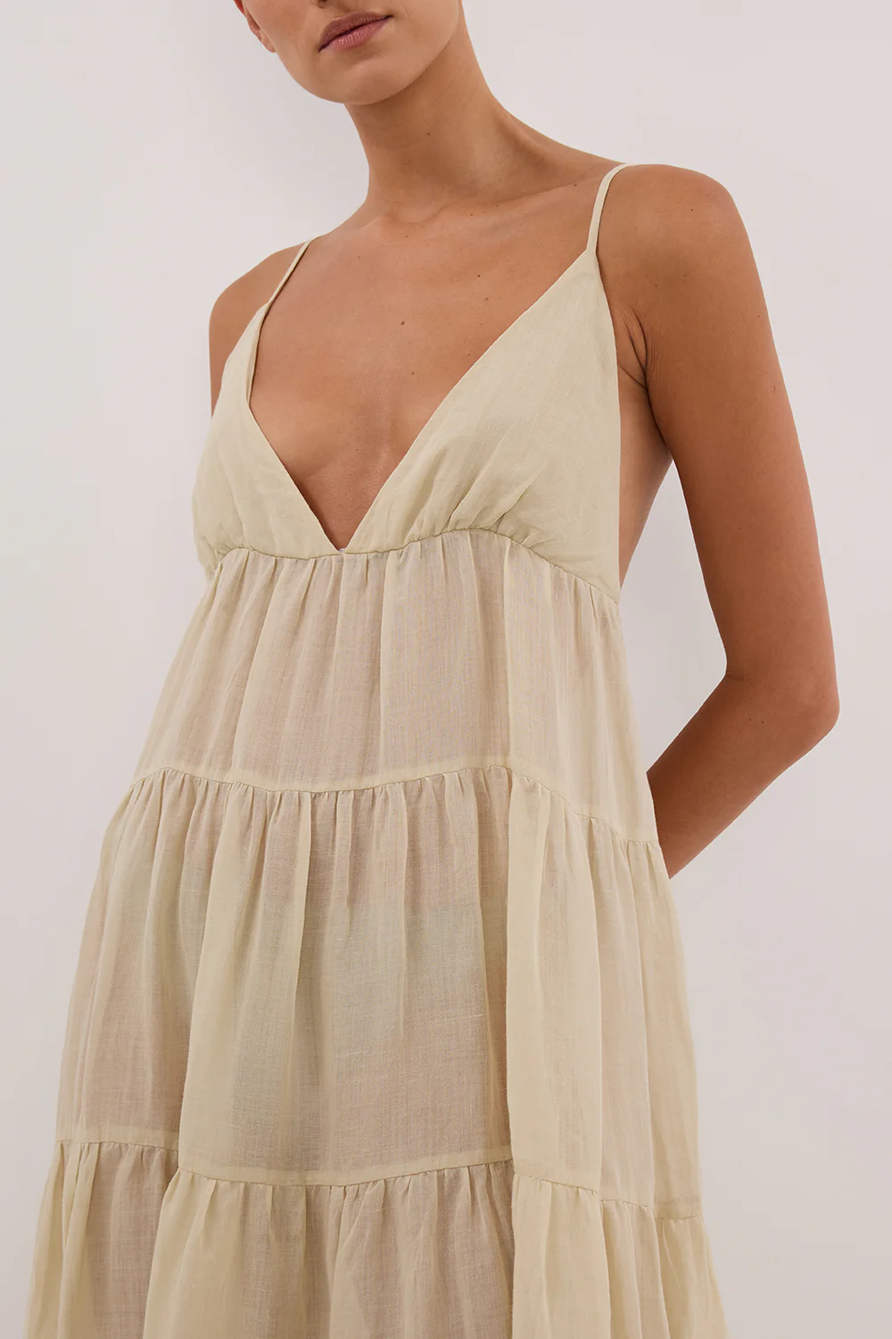 LIZA PLASTER RAMIE MIDI DRESS - Yukikoi