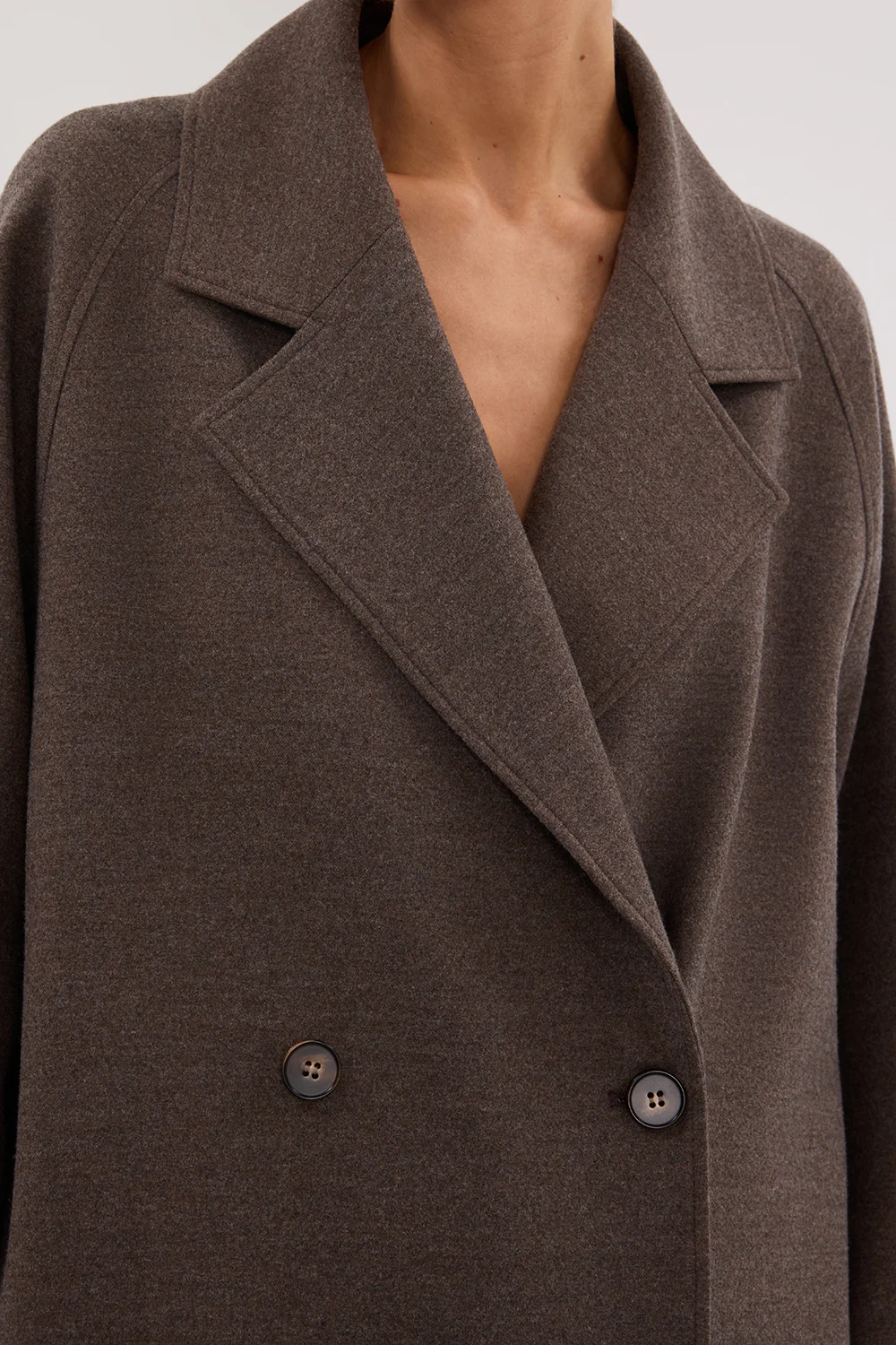 YORK COFFEE OVERSIZED WOOL BLEND COAT - Yukikoi