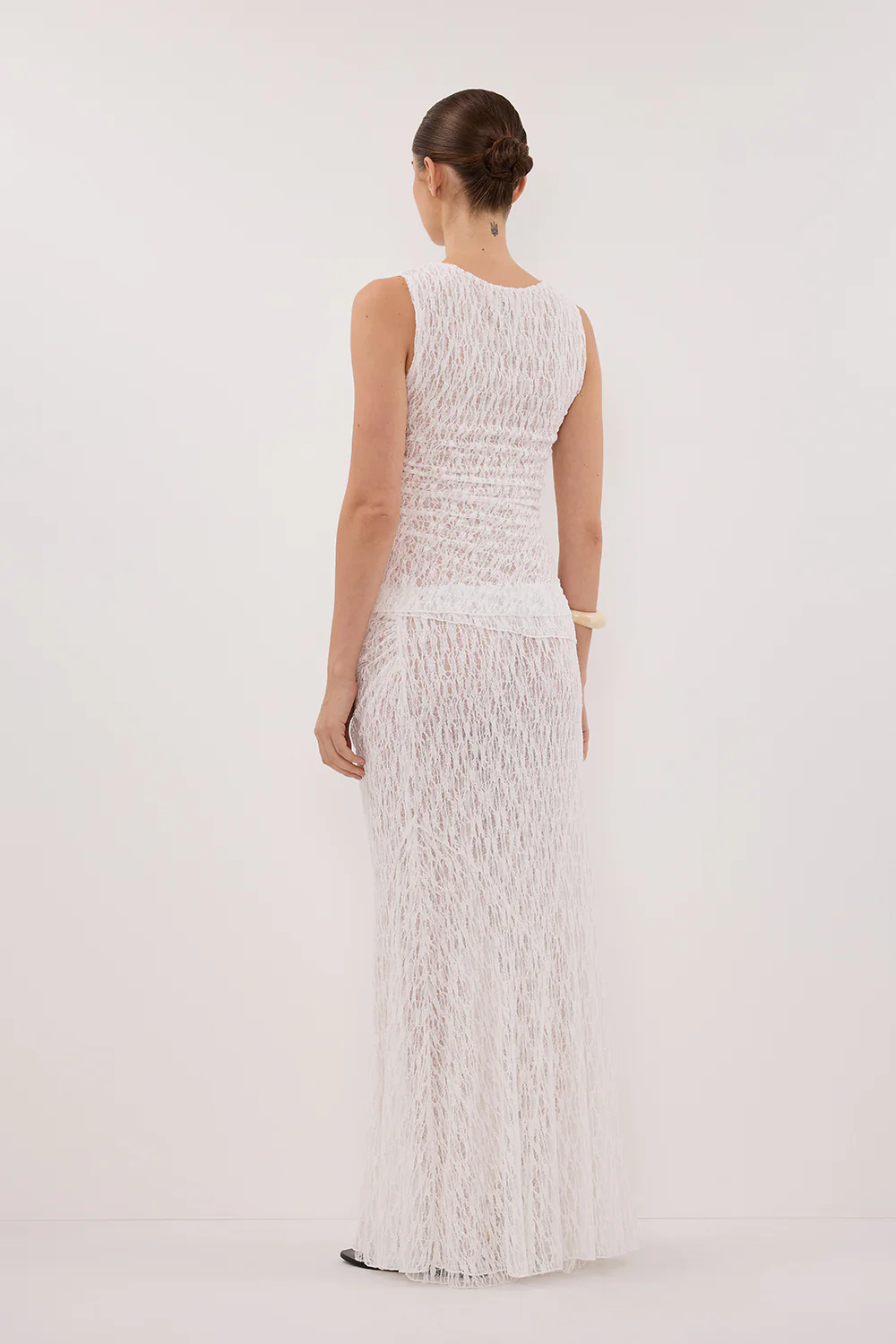 LIZZIE WHITE LAYERED LACE SKIRT - Yukikoi