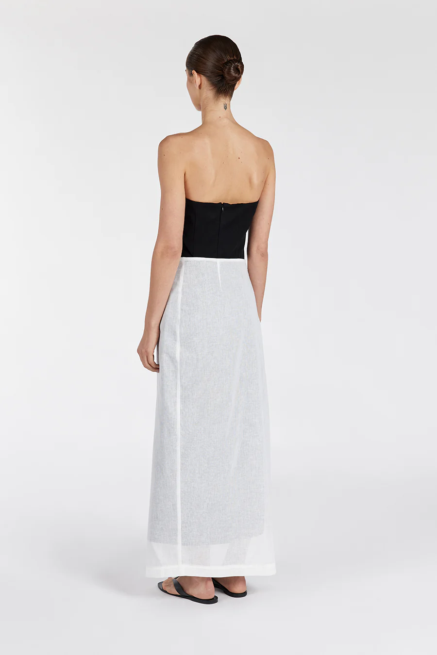 LINA WHITE SARONG SHEER SKIRT - Yukikoi