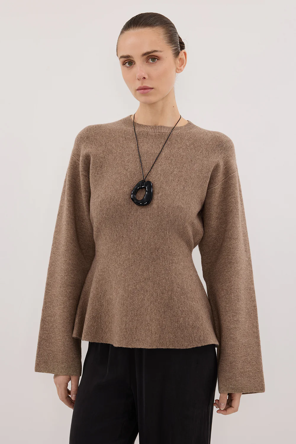 LANIE CHOC LONG SLEEVE KNIT TOP - Yukikoi