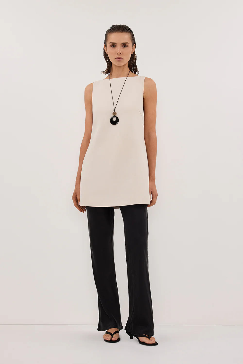 KYRA BLACK SILK BIAS PANTS - Yukikoi