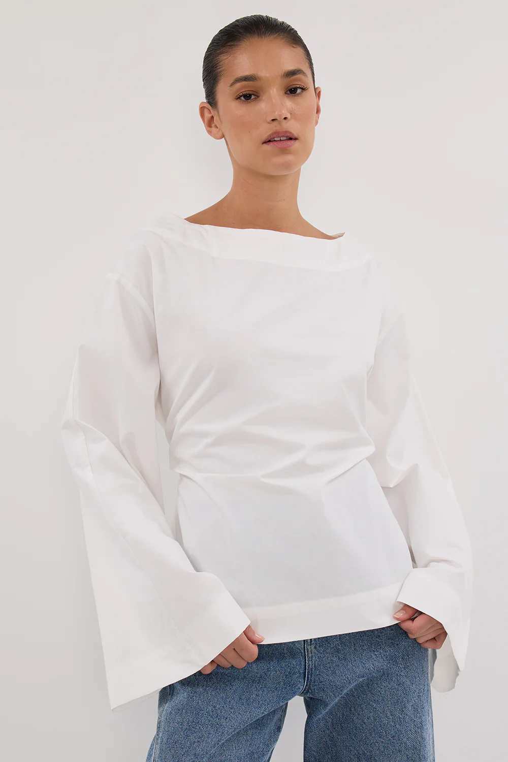 IVY WHITE LONG SLEEVE TOP - Yukikoi