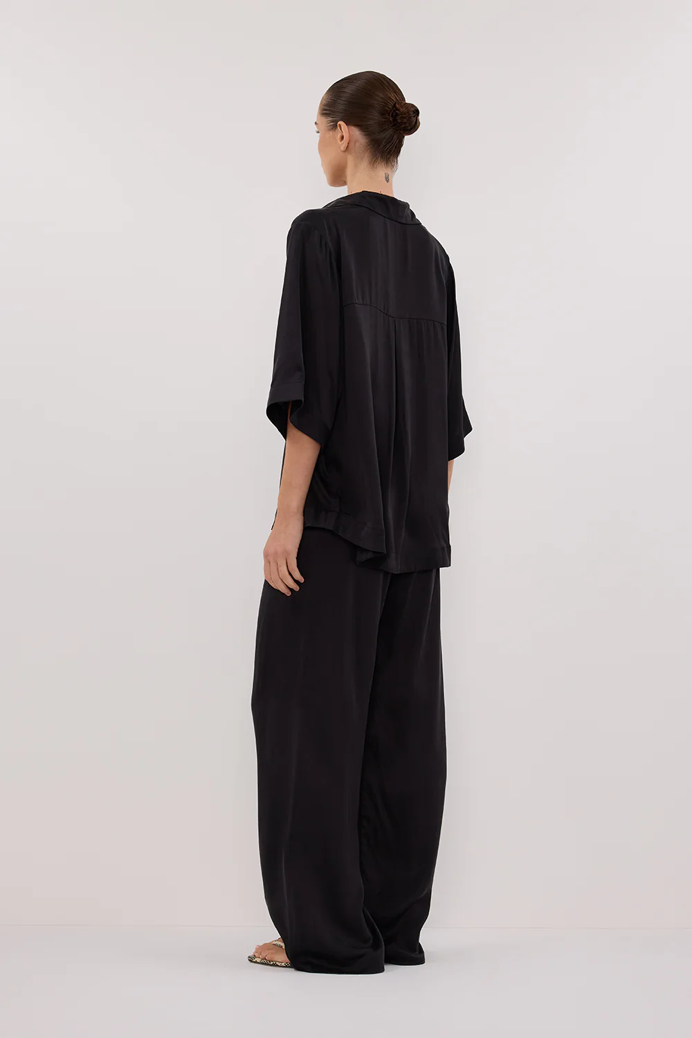 PERCY BLACK SILK SHIRT - Yukikoi