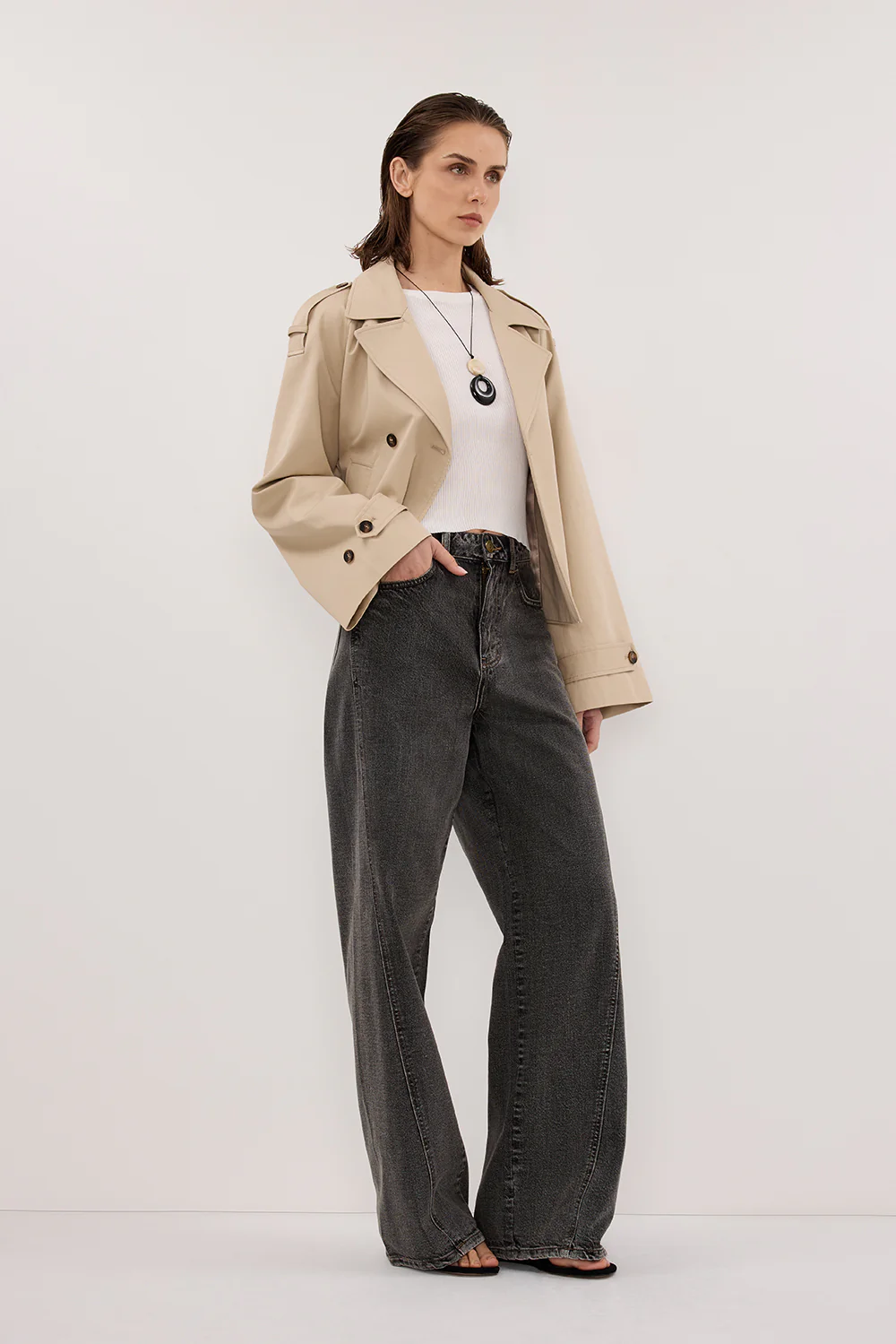 CARSON WASHED BLACK TALL WIDE LEG JEAN - Yukikoi