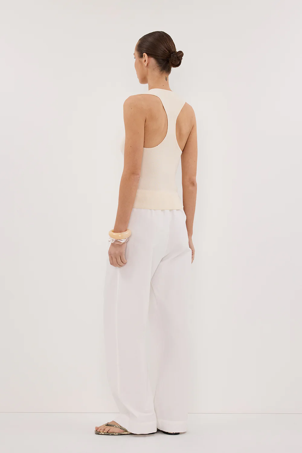 DEVIN CREAM RACER KNIT TANK - Yukikoi