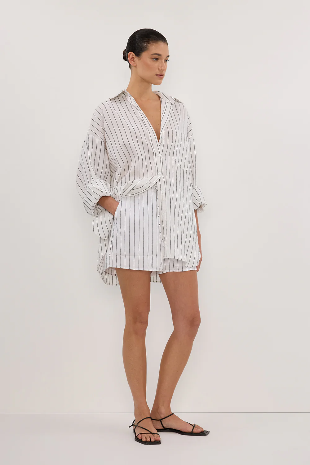OLLIE WHITE STRIPE SHIRT - Yukikoi