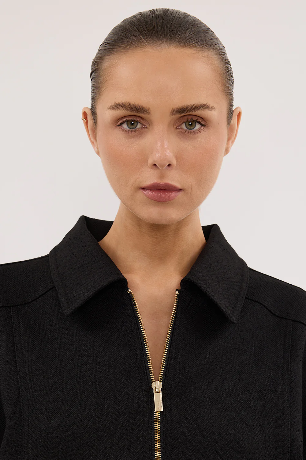 FRANKIE BLACK TWEED BOMBER JACKET - Yukikoi