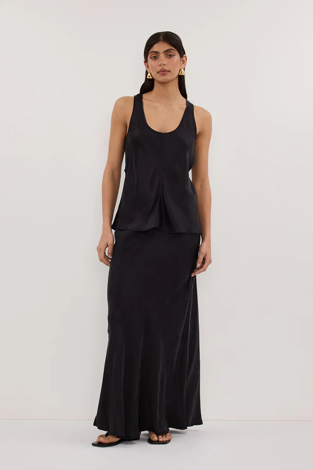 COLETTE BLACK SILK CAMI TOP - Yukikoi