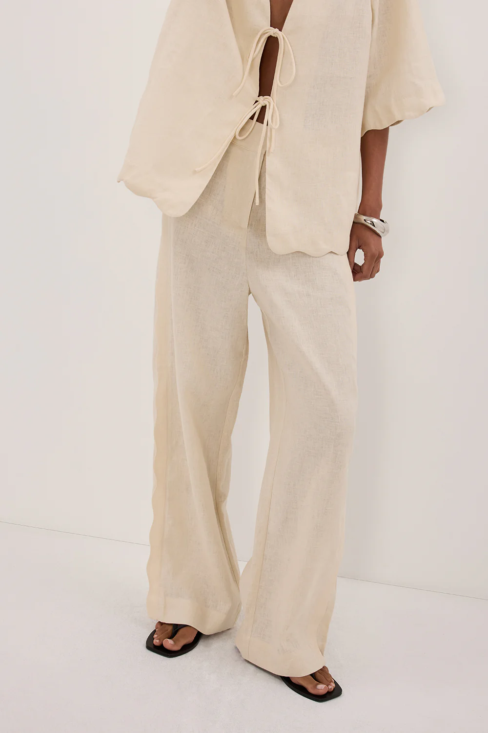 LELA SANDSTONE LINEN PANT - Yukikoi
