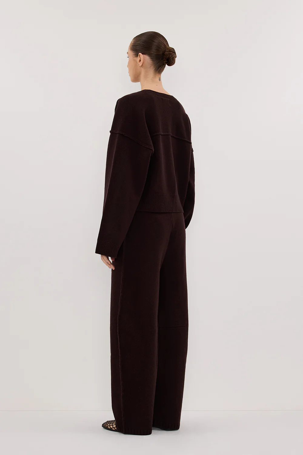 PAIGE CHOC WOOL KNIT PANT - Yukikoi