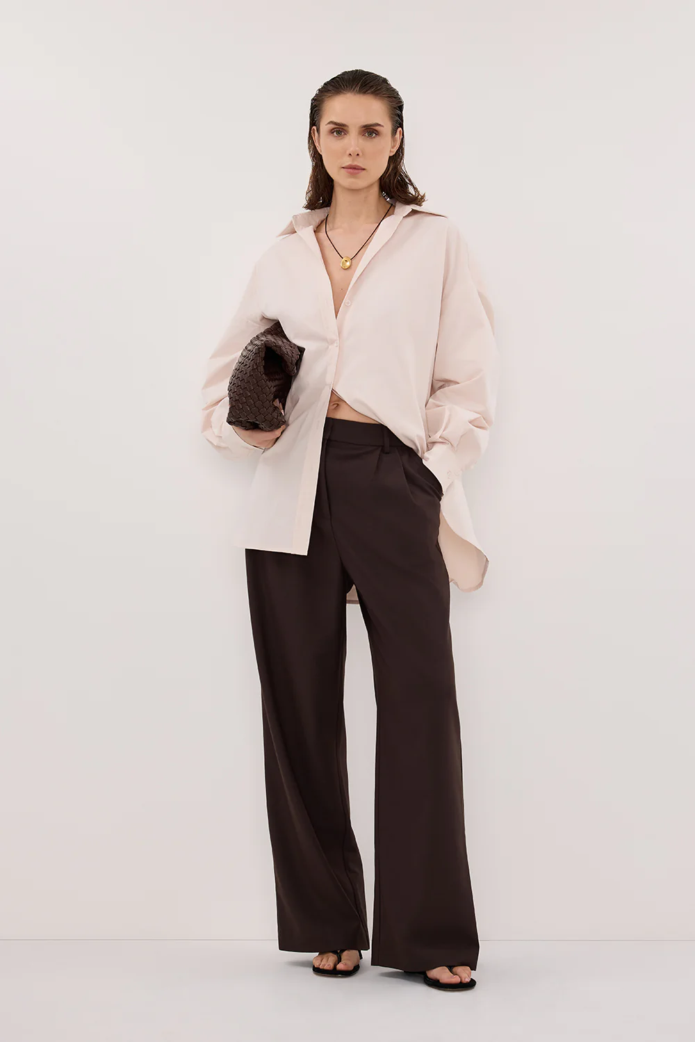 RAQUEL POWDER LONG SLEEVE COTTON POPLIN SHIRT - Yukikoi