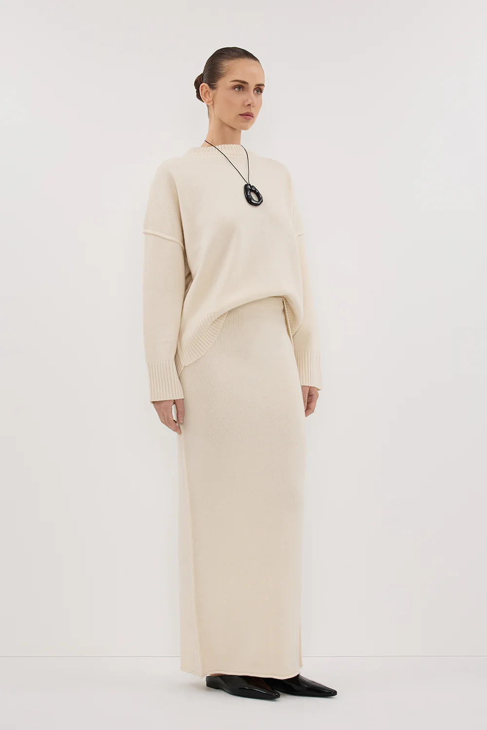 PAIGE CREAM WOOL KNIT JUMPER - Yukikoi