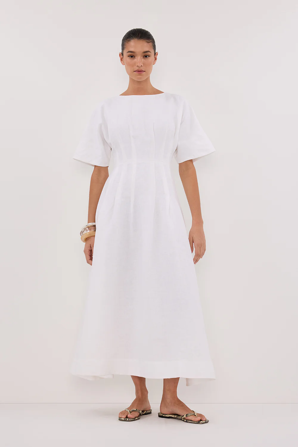 RAF OFF WHITE BOATNECK MIDI DRESS - Yukikoi