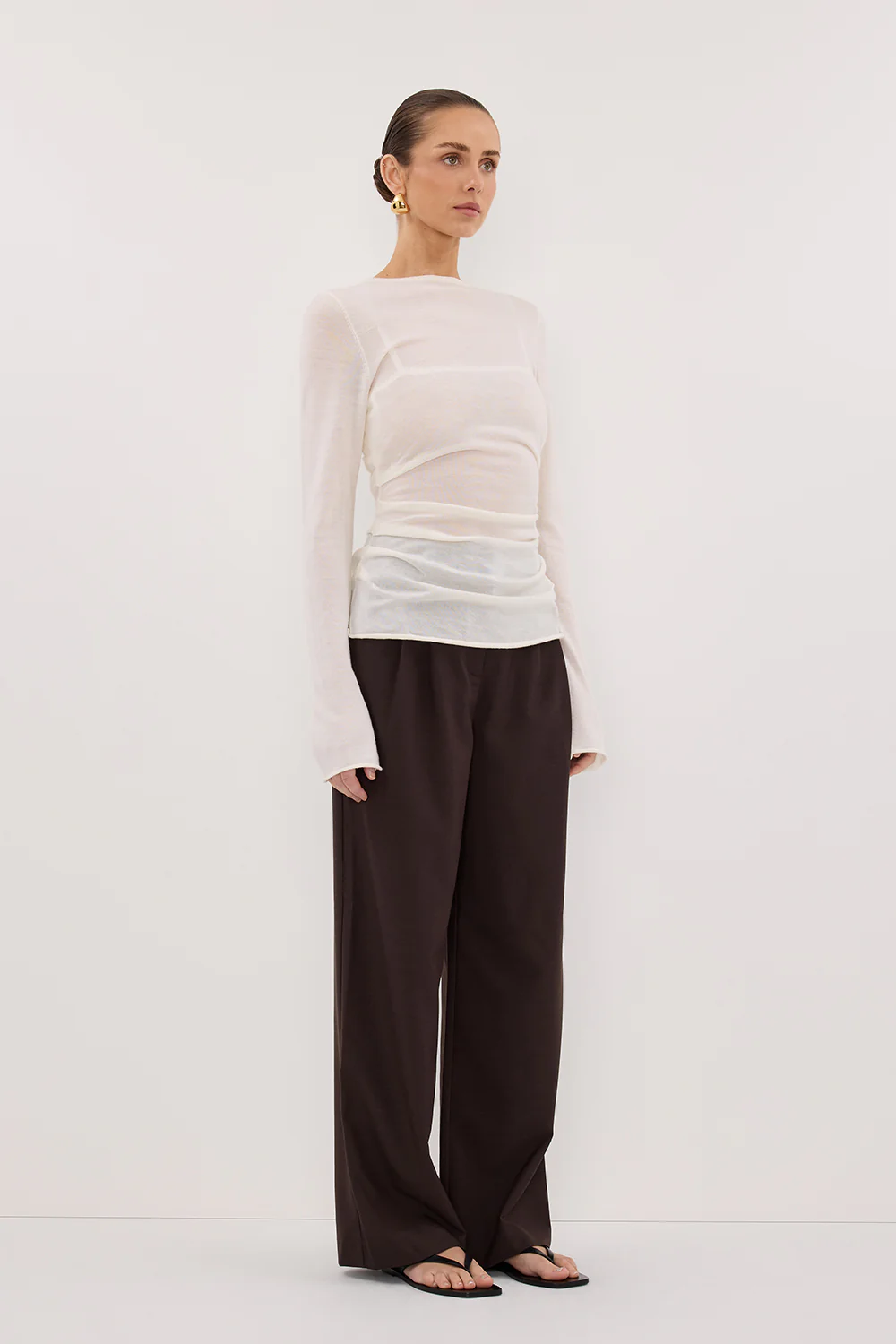 NICO OFF WHITE MERINO KNIT TOP - Yukikoi
