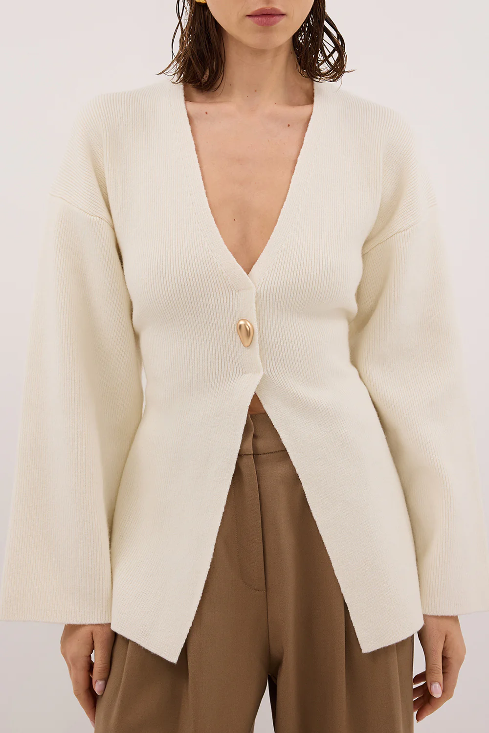 SCOUT CREAM LONG SLEEVE KNIT TOP - Yukikoi