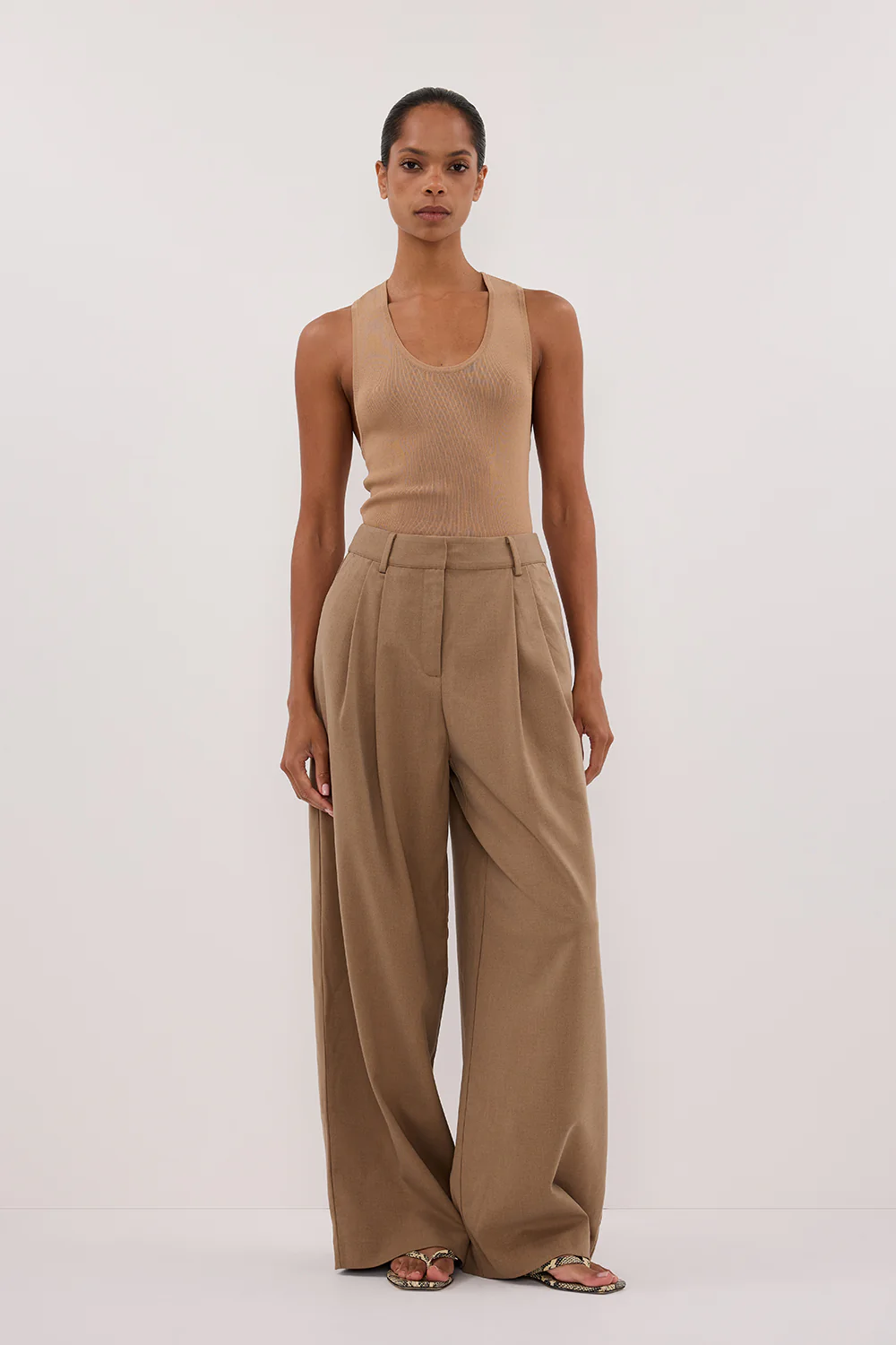 DEVIN TAN RACER KNIT TANK - Yukikoi