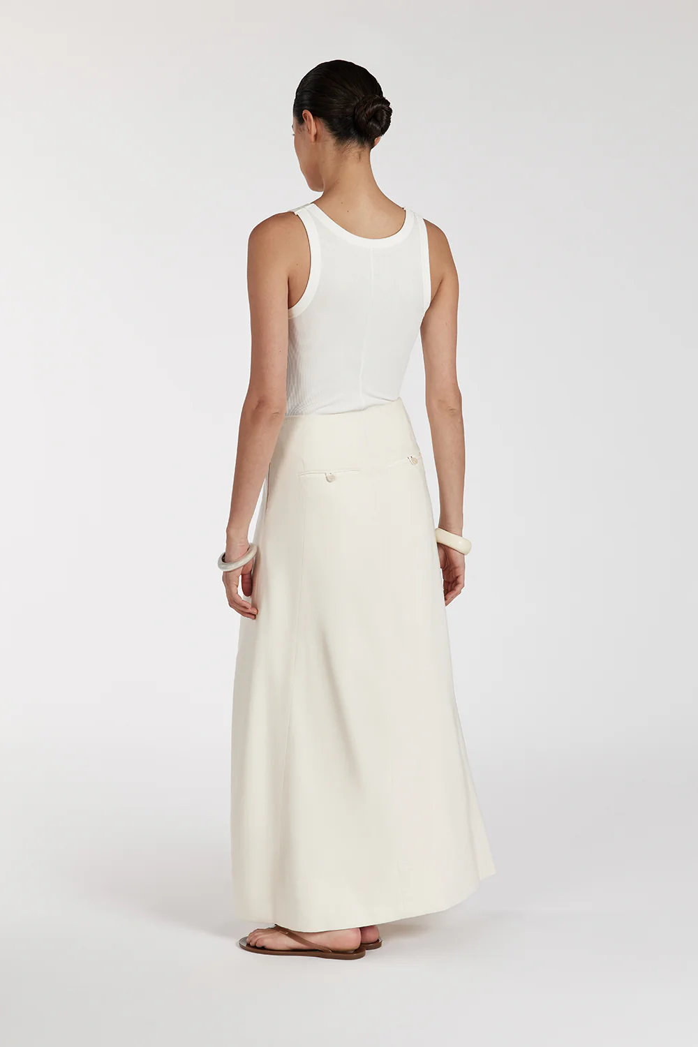 BRAX CREAM MIDI SKIRT - Yukikoi