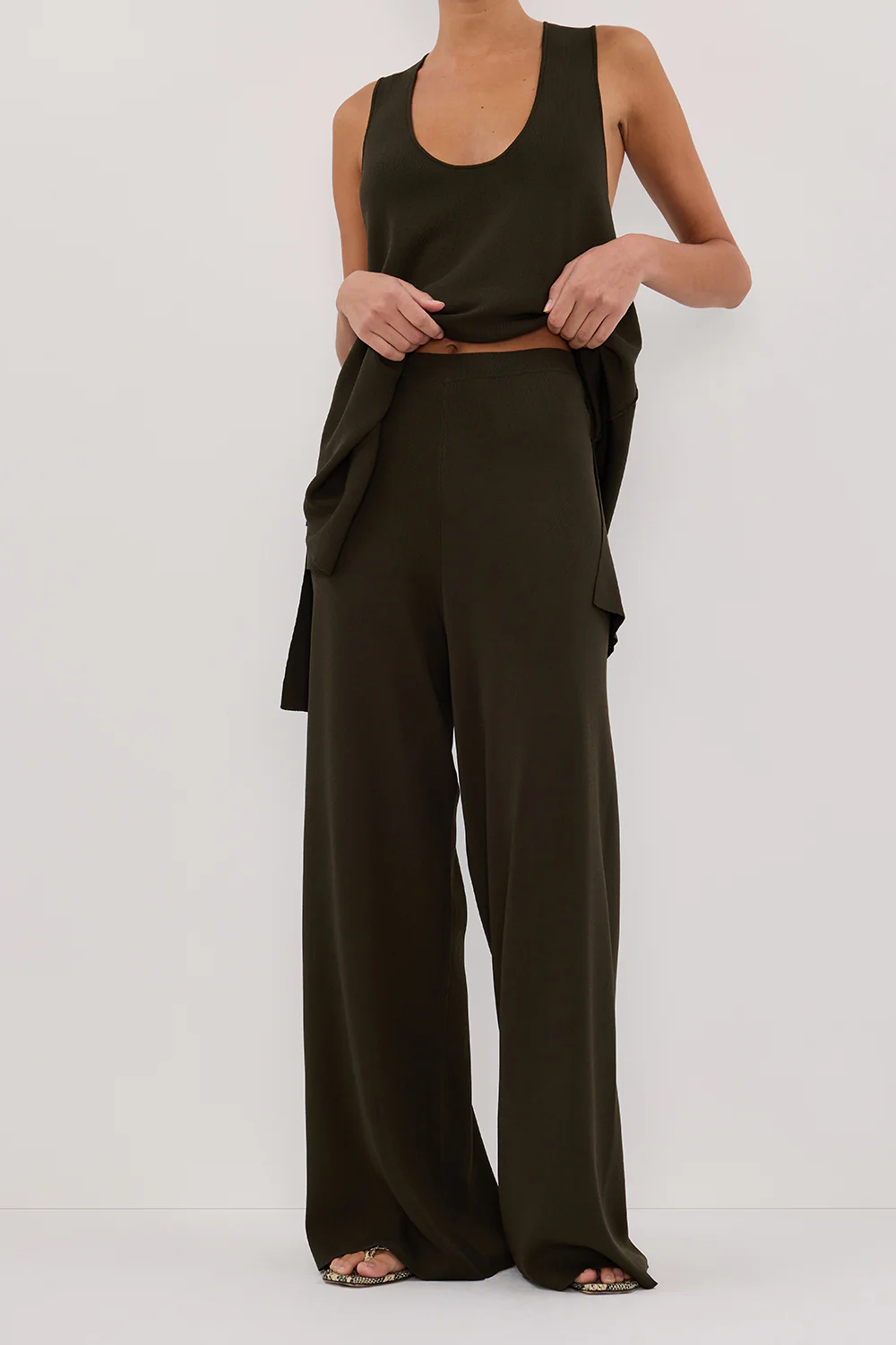 RAY FOREST WIDE LEG KNIT PANT - Yukikoi