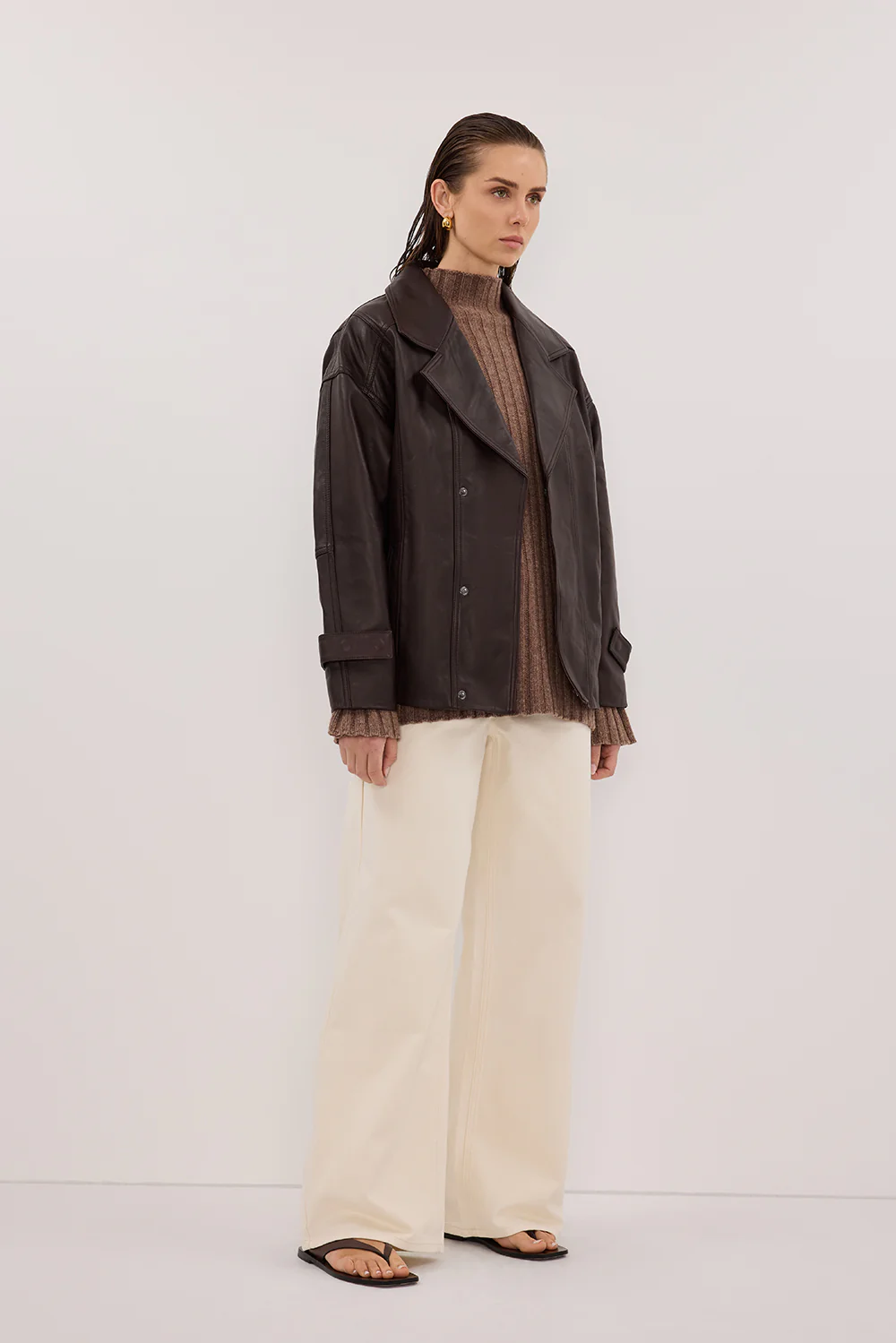 REAGAN 2.0 CREAM SLOUCHY JEAN - Yukikoi