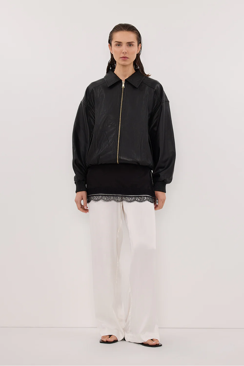 MONICA WHITE SATIN PANT - Yukikoi