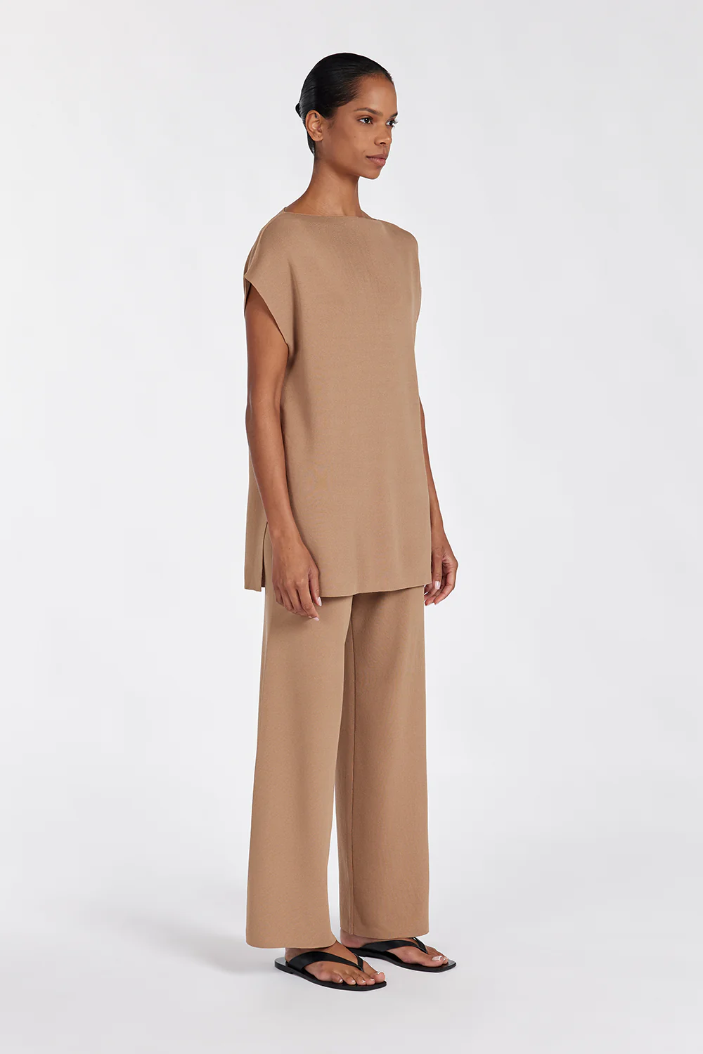 MABLE TAN KNIT PANT - Yukikoi