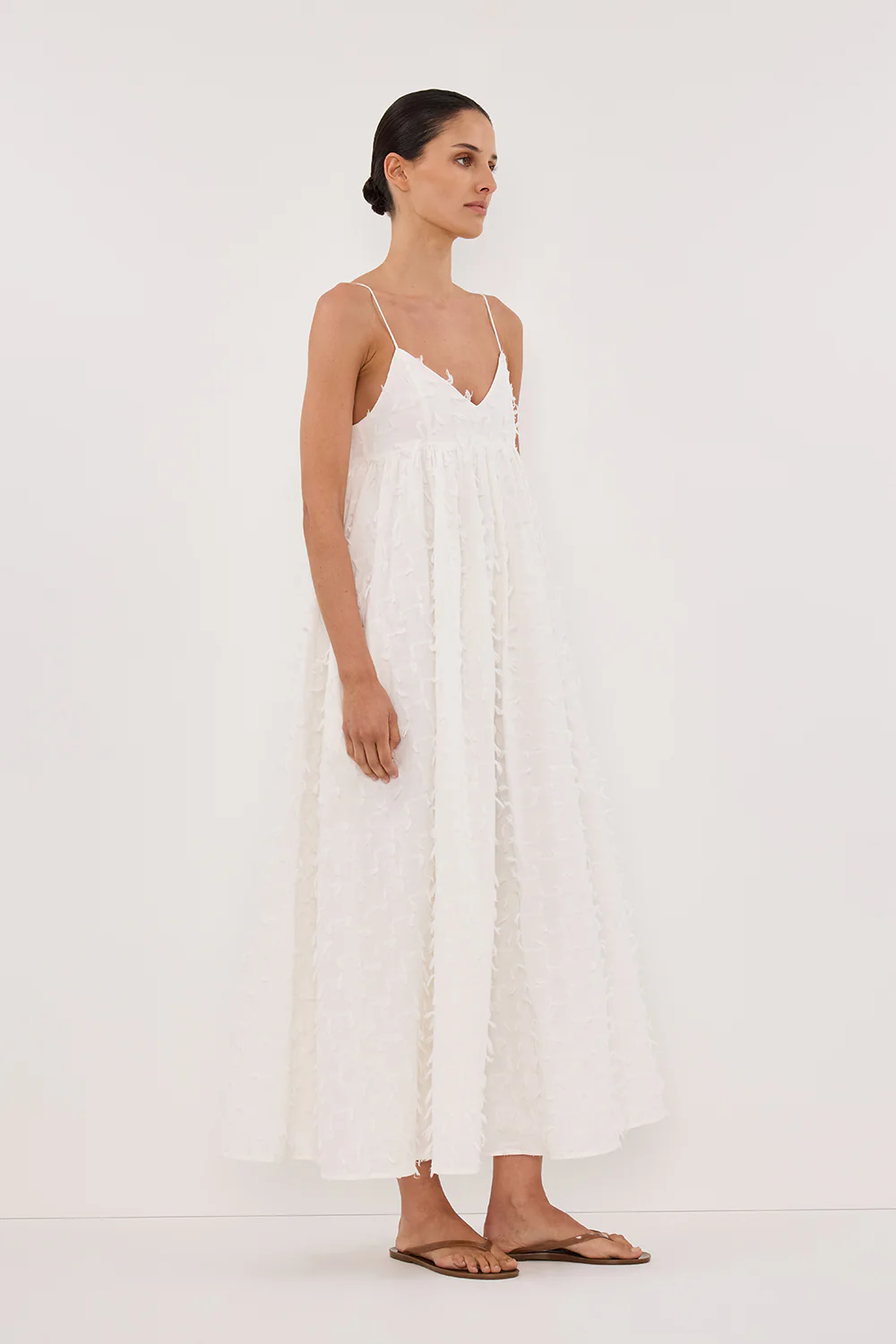 PALOMA WHITE BABYDOLL MIDI DRESS - Yukikoi