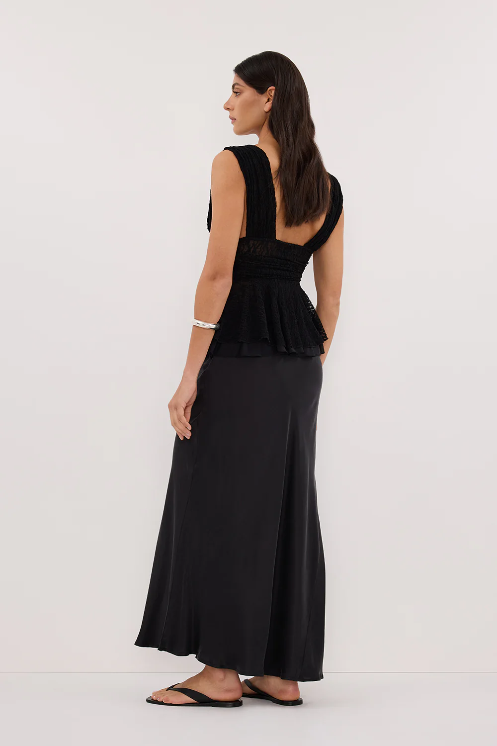 LIZZIE BLACK LACE PEPLUM TOP - Yukikoi