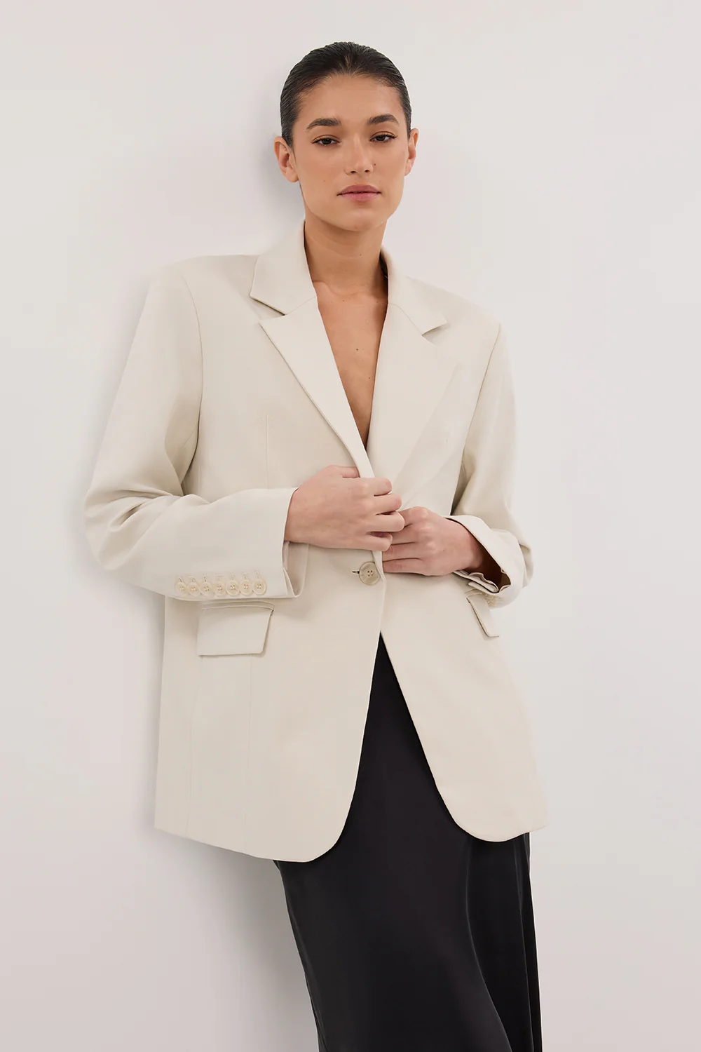 EDEN PLASTER OVERSIZED BOXY BLAZER - Yukikoi