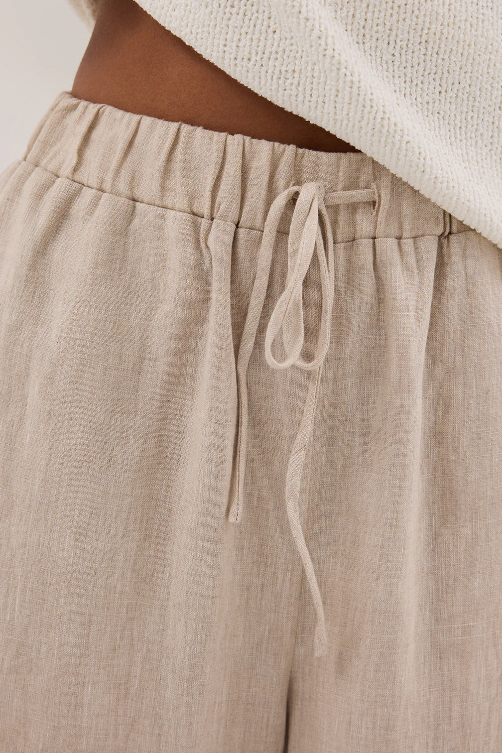 GINA NATURAL LINEN WAIST PANT - Yukikoi