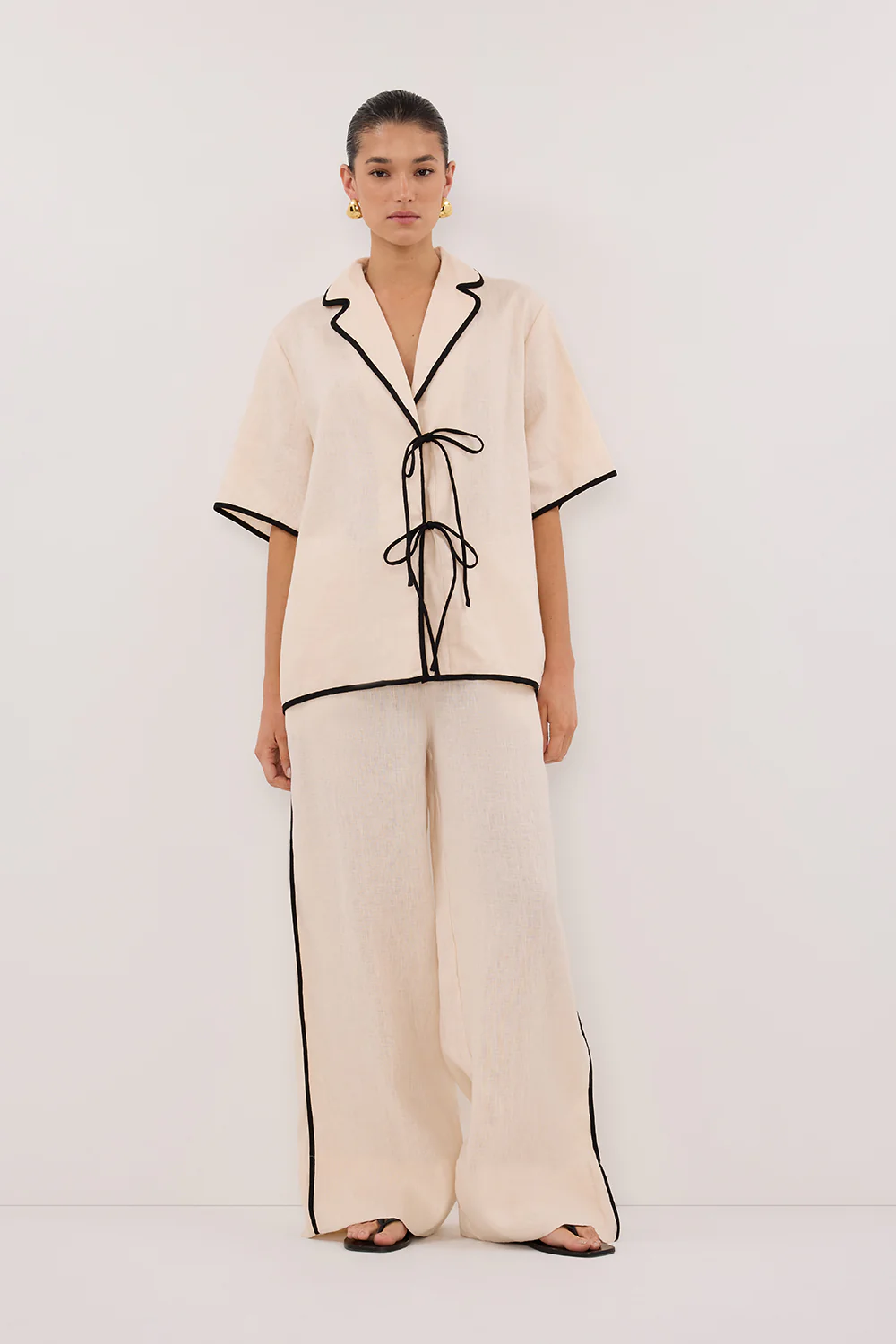 VON CREAM LINEN SHIRT - Yukikoi