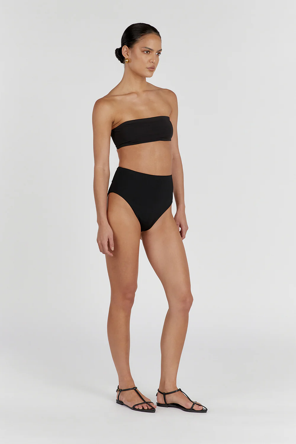 CALLIE BLACK HIGH WAISTED BRIEF - Yukikoi
